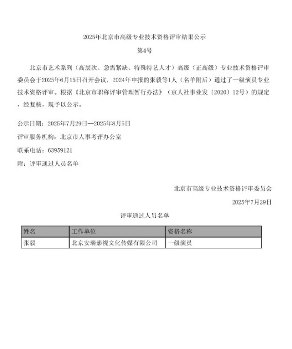 恒盛策略 47岁张译获评一级演员，享受正高级职称待遇