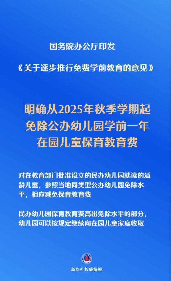 明道配资 新华鲜报|关切事！免费学前教育今年秋季学期起逐步推进